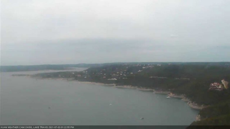 Lake Travis webcam, July 3, 2021 1:25 PM CT