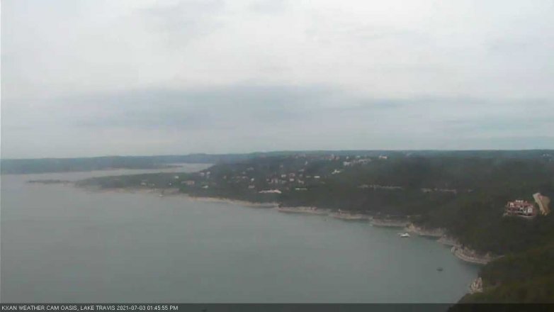 Lake Travis webcam, July 3, 2021 1:45 PM CT