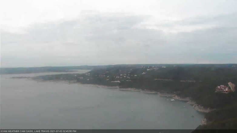 Lake Travis webcam, July 3, 2021 2:45 PM CT