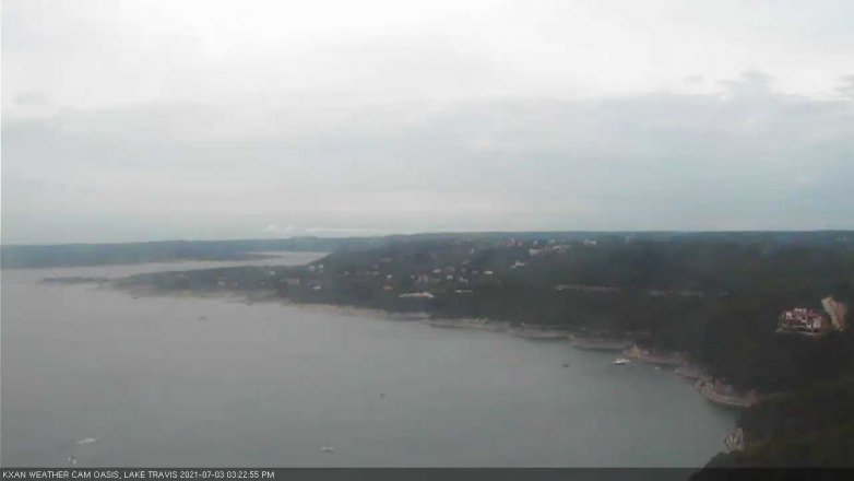 Lake Travis webcam, July 3, 2021 3:25 PM CT