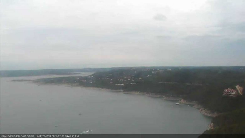 Lake Travis webcam, July 3, 2021 3:45 PM CT