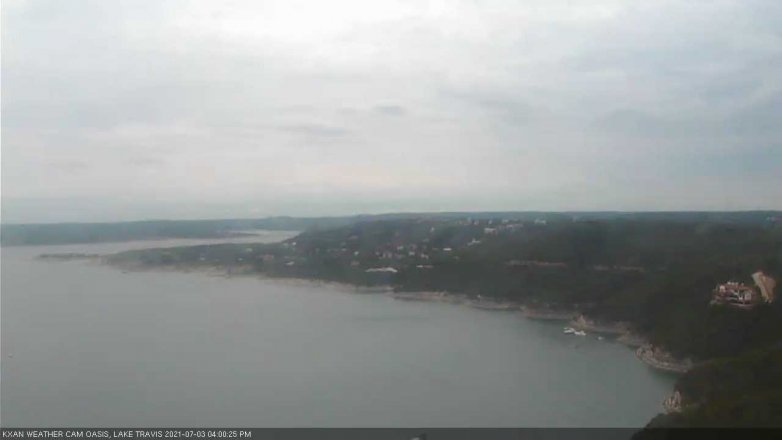 Lake Travis webcam, July 3, 2021 4:00 PM CT