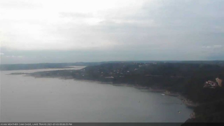 Lake Travis webcam, July 3, 2021 5:00 PM CT