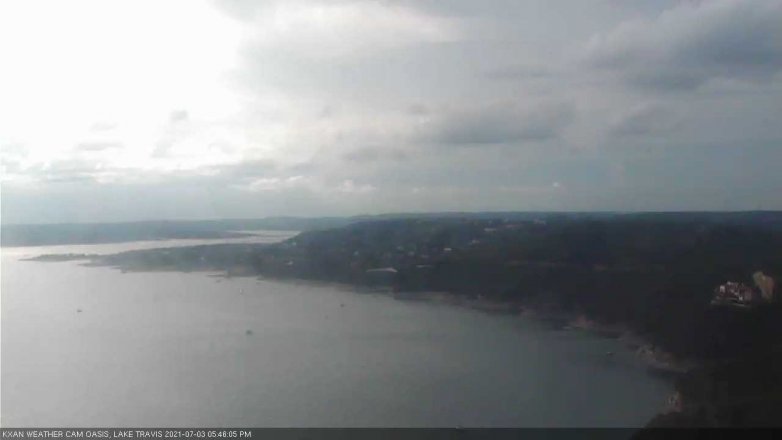 Lake Travis webcam, July 3, 2021 5:45 PM CT
