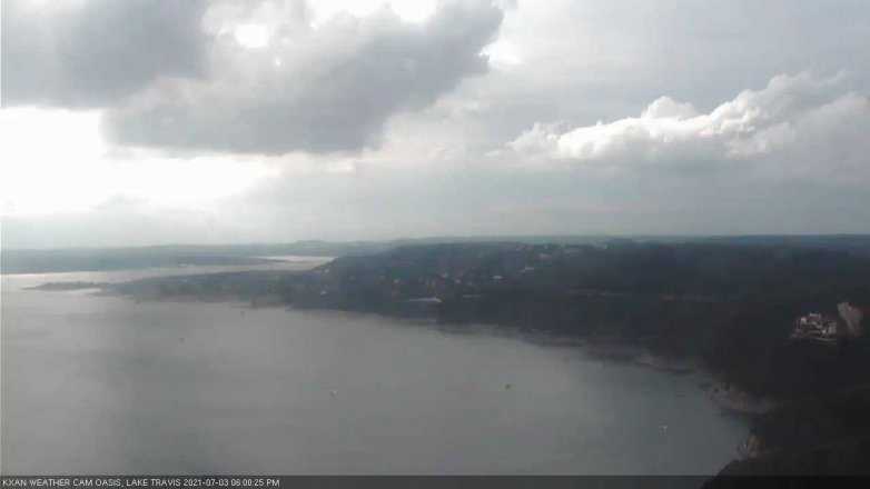 Lake Travis webcam, July 3, 2021 6:00 PM CT