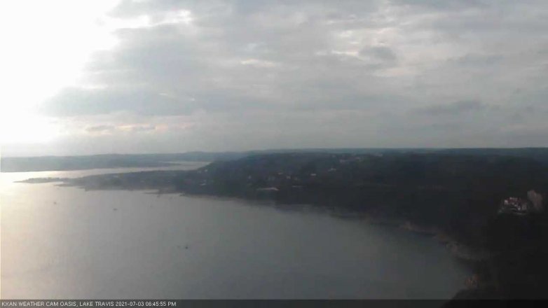 Lake Travis webcam, July 3, 2021 6:45 PM CT