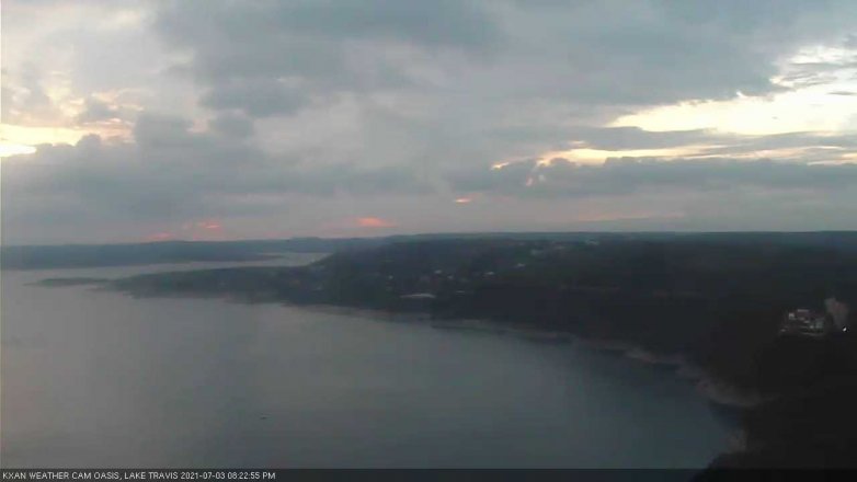 Lake Travis webcam, July 3, 2021 8:25 PM CT