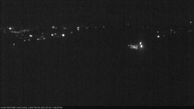 Lake Travis webcam, July 3, 2021 11:00 PM CT