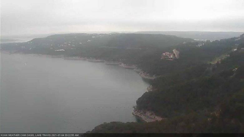Lake Travis webcam, July 4, 2021 9:25 AM CT