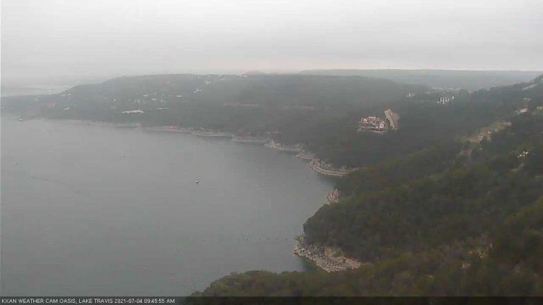 Lake Travis webcam, July 4, 2021 9:45 AM CT