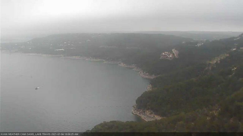 Lake Travis webcam, July 4, 2021 10:00 AM CT
