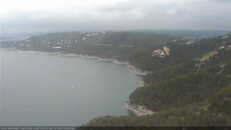 Lake Travis webcam, July 4, 2021 11:00 AM CT