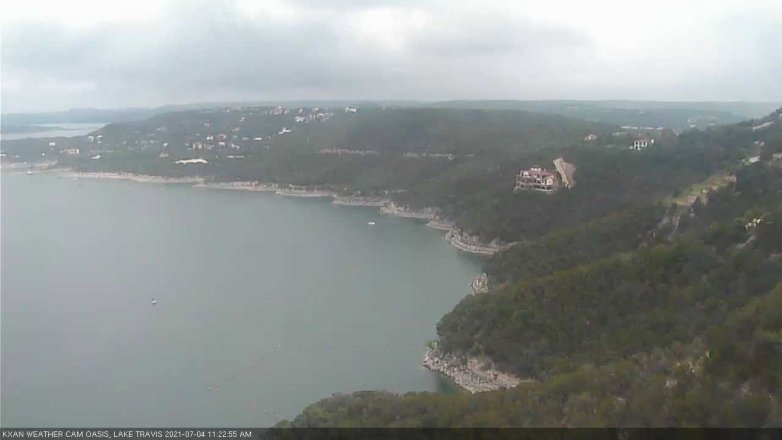 Lake Travis webcam, July 4, 2021 11:25 AM CT