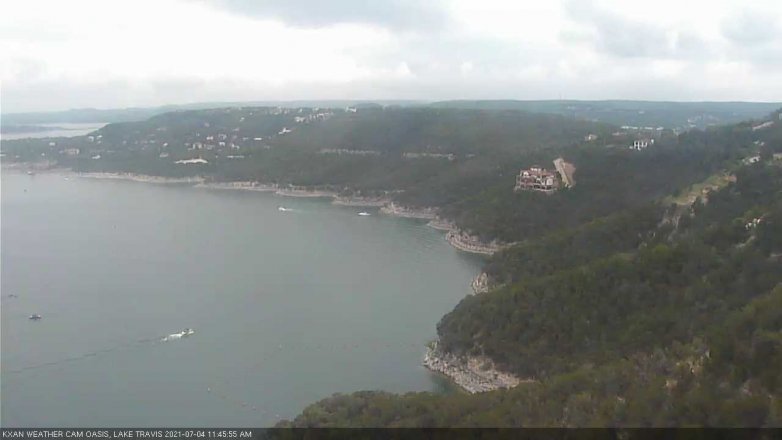 Lake Travis webcam, July 4, 2021 11:45 AM CT