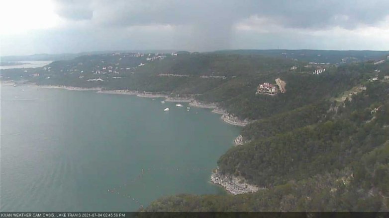 Lake Travis webcam, July 4, 2021 2:45 PM CT