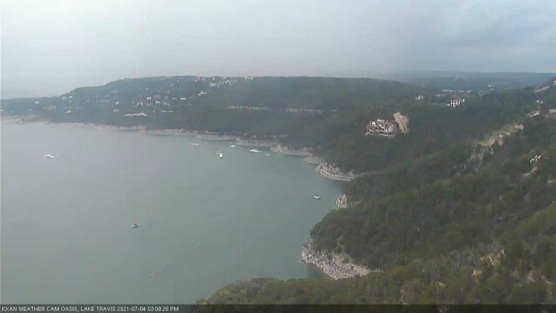Lake Travis webcam, July 4, 2021 3:00 PM CT