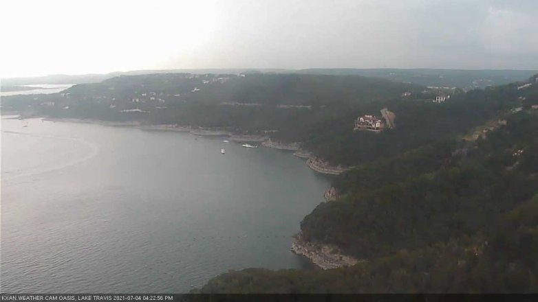 Lake Travis webcam, July 4, 2021 4:25 PM CT