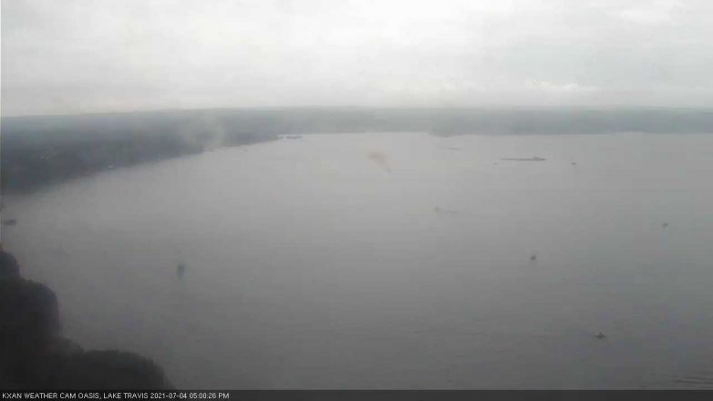 Lake Travis webcam, July 4, 2021 5:00 PM CT