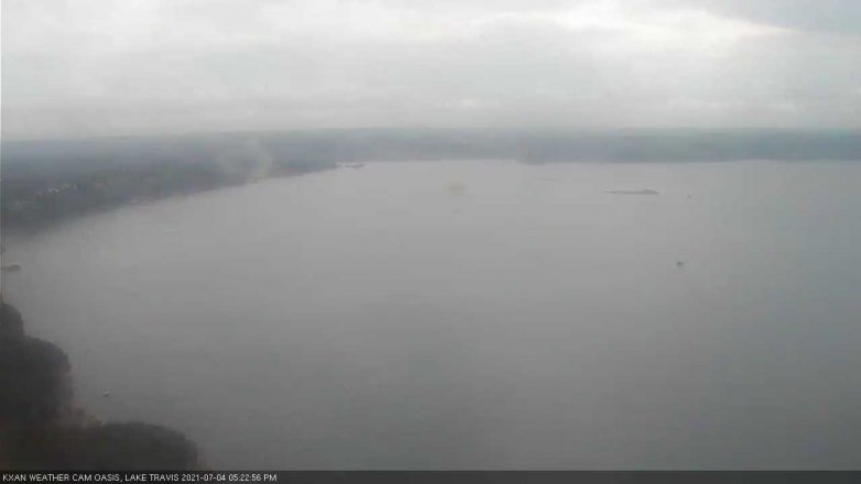 Lake Travis webcam, July 4, 2021 5:25 PM CT