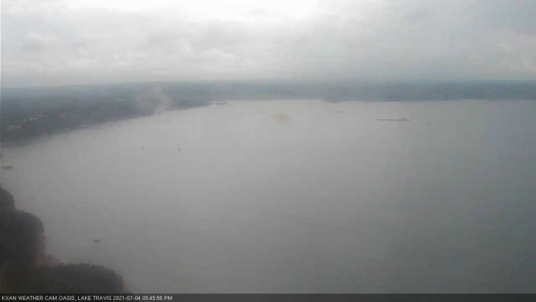 Lake Travis webcam, July 4, 2021 5:45 PM CT