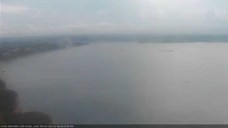 Lake Travis webcam, July 4, 2021 6:25 PM CT