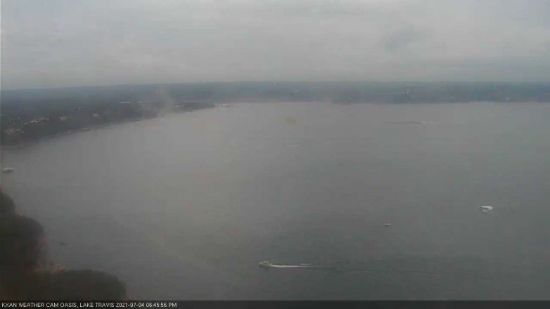 Lake Travis webcam, July 4, 2021 6:45 PM CT