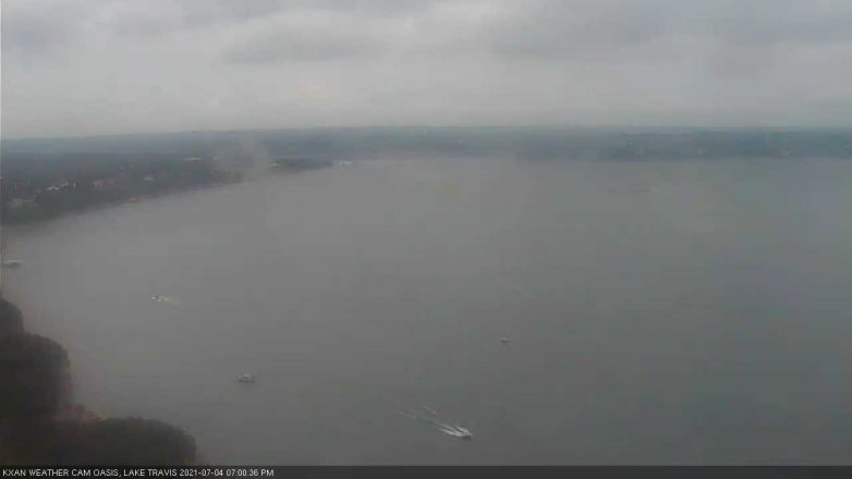 Lake Travis webcam, July 4, 2021 7:00 PM CT