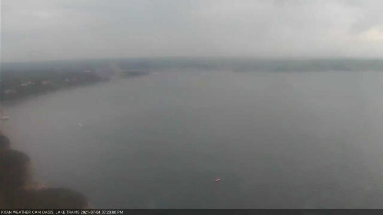 Lake Travis webcam, July 4, 2021 7:25 PM CT
