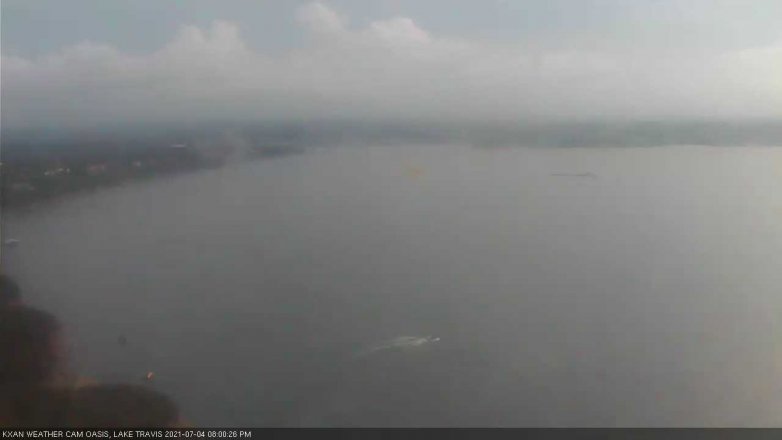 Lake Travis webcam, July 4, 2021 8:00 PM CT