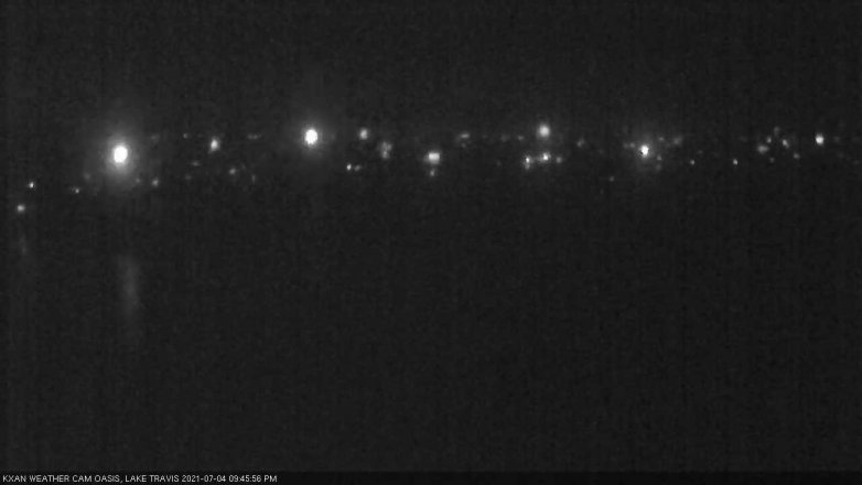 Lake Travis webcam, July 4, 2021 9:45 PM CT