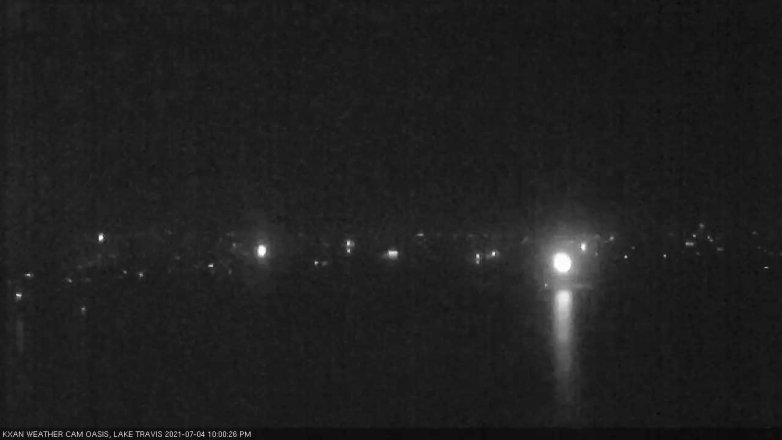 Lake Travis webcam, July 4, 2021 10:00 PM CT