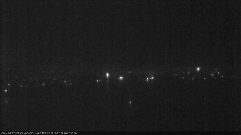Lake Travis webcam, July 4, 2021 10:25 PM CT