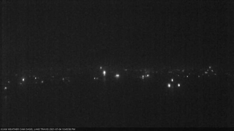 Lake Travis webcam, July 4, 2021 10:45 PM CT