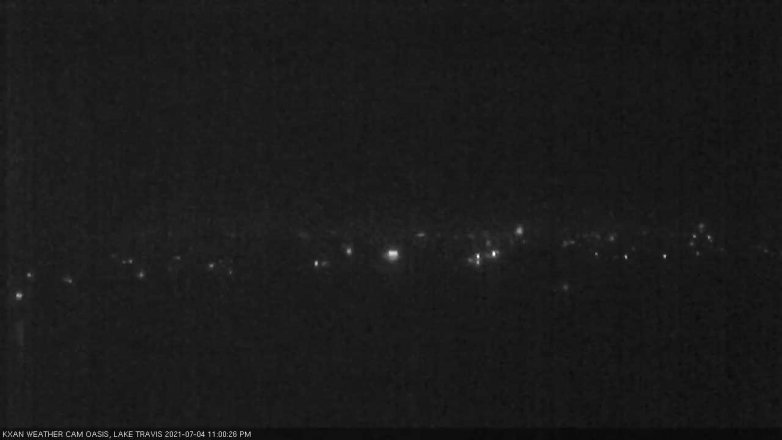 Lake Travis webcam, July 4, 2021 11:00 PM CT
