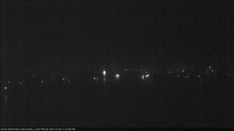 Lake Travis webcam, July 4, 2021 11:25 PM CT