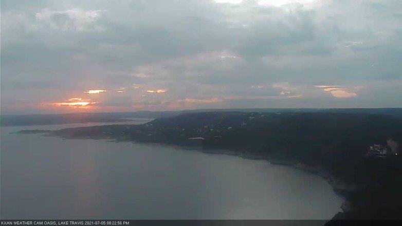 Lake Travis webcam, July 5, 2021 8:25 PM CT