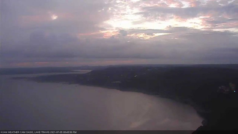 Lake Travis webcam, July 5, 2021 8:45 PM CT