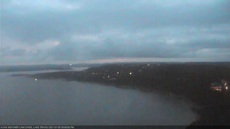 Lake Travis webcam, July 5, 2021 9:00 PM CT