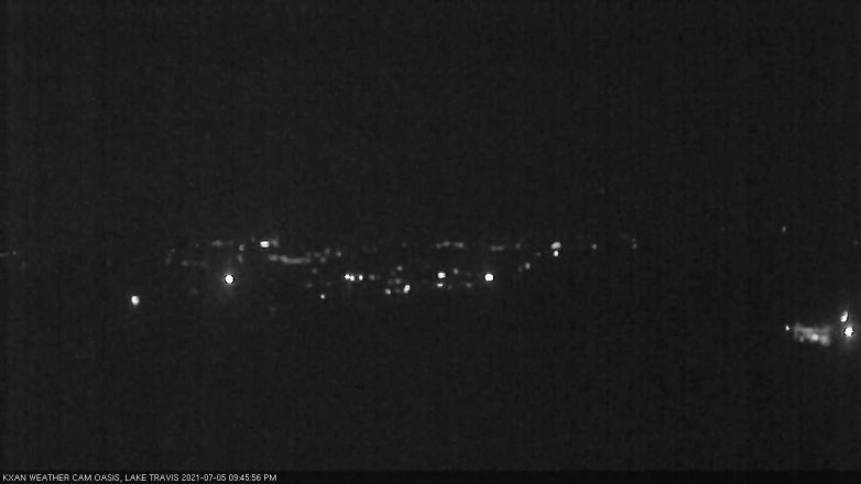 Lake Travis webcam, July 5, 2021 9:45 PM CT