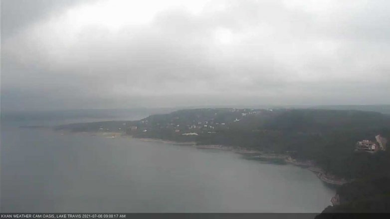 Lake Travis webcam, July 6, 2021 9:00 AM CT