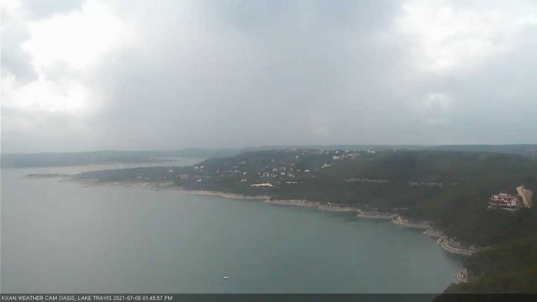 Lake Travis webcam, July 6, 2021 1:45 PM CT