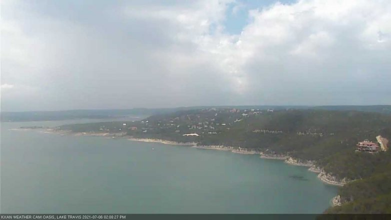 Lake Travis webcam, July 6, 2021 2:00 PM CT