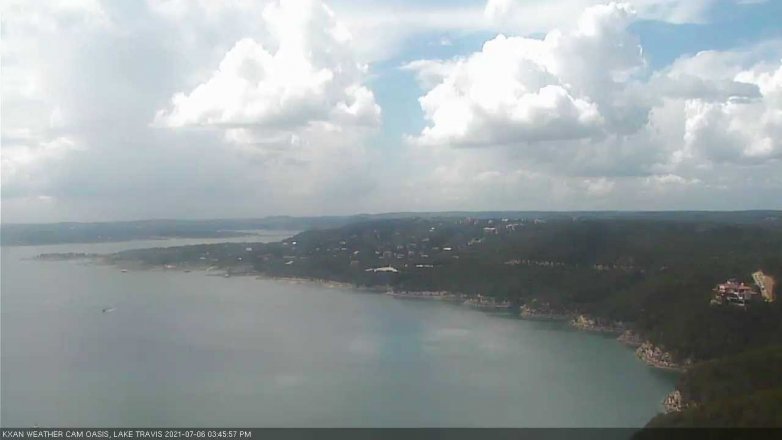Lake Travis webcam, July 6, 2021 3:45 PM CT
