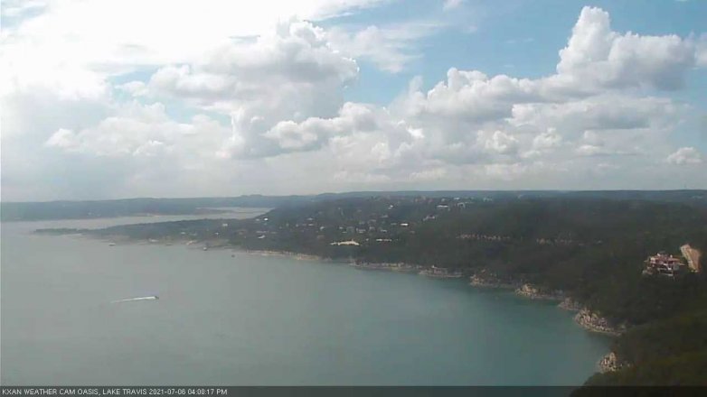 Lake Travis webcam, July 6, 2021 4:00 PM CT
