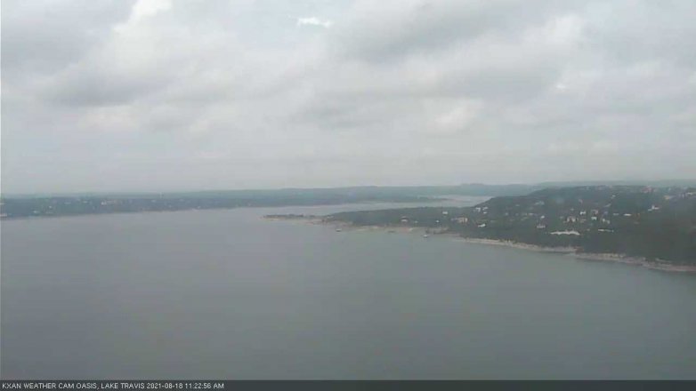 Lake Travis webcam, August 18, 2021 11:25 AM CT