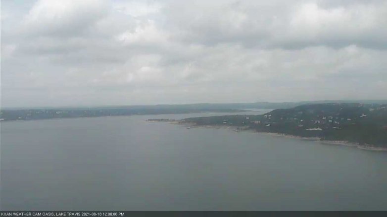 Lake Travis webcam, August 18, 2021 12:00 PM CT