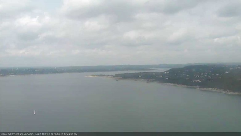 Lake Travis webcam, August 18, 2021 12:45 PM CT