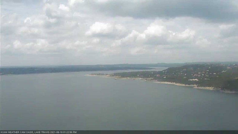Lake Travis webcam, August 18, 2021 1:25 PM CT