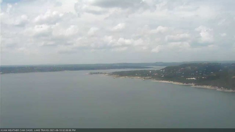 Lake Travis webcam, August 18, 2021 2:00 PM CT