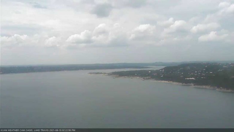 Lake Travis webcam, August 18, 2021 2:25 PM CT
